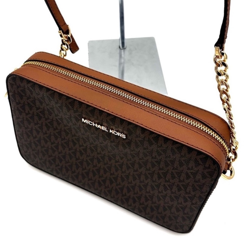 Michael Kors Large EW Crossbody Bag & JST LG Flat MF Phone Case Wallet Brown - Picture 8 of 12